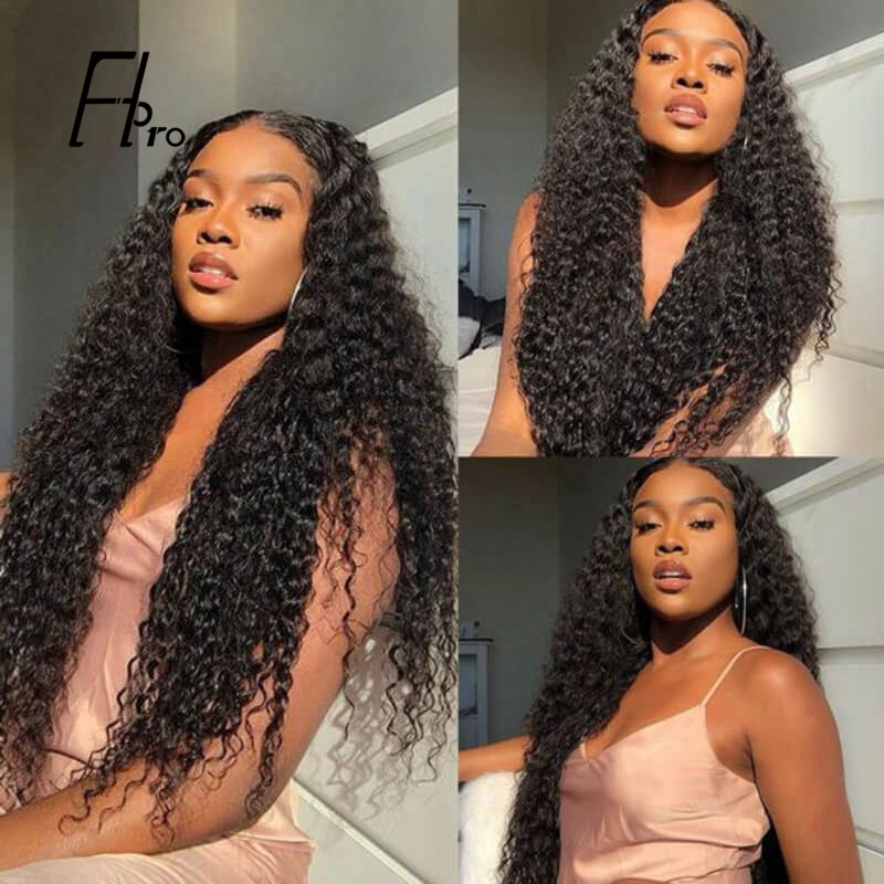 5x5 Deep Wave Glueless Virgin Hair Lace Closure Wig Unit